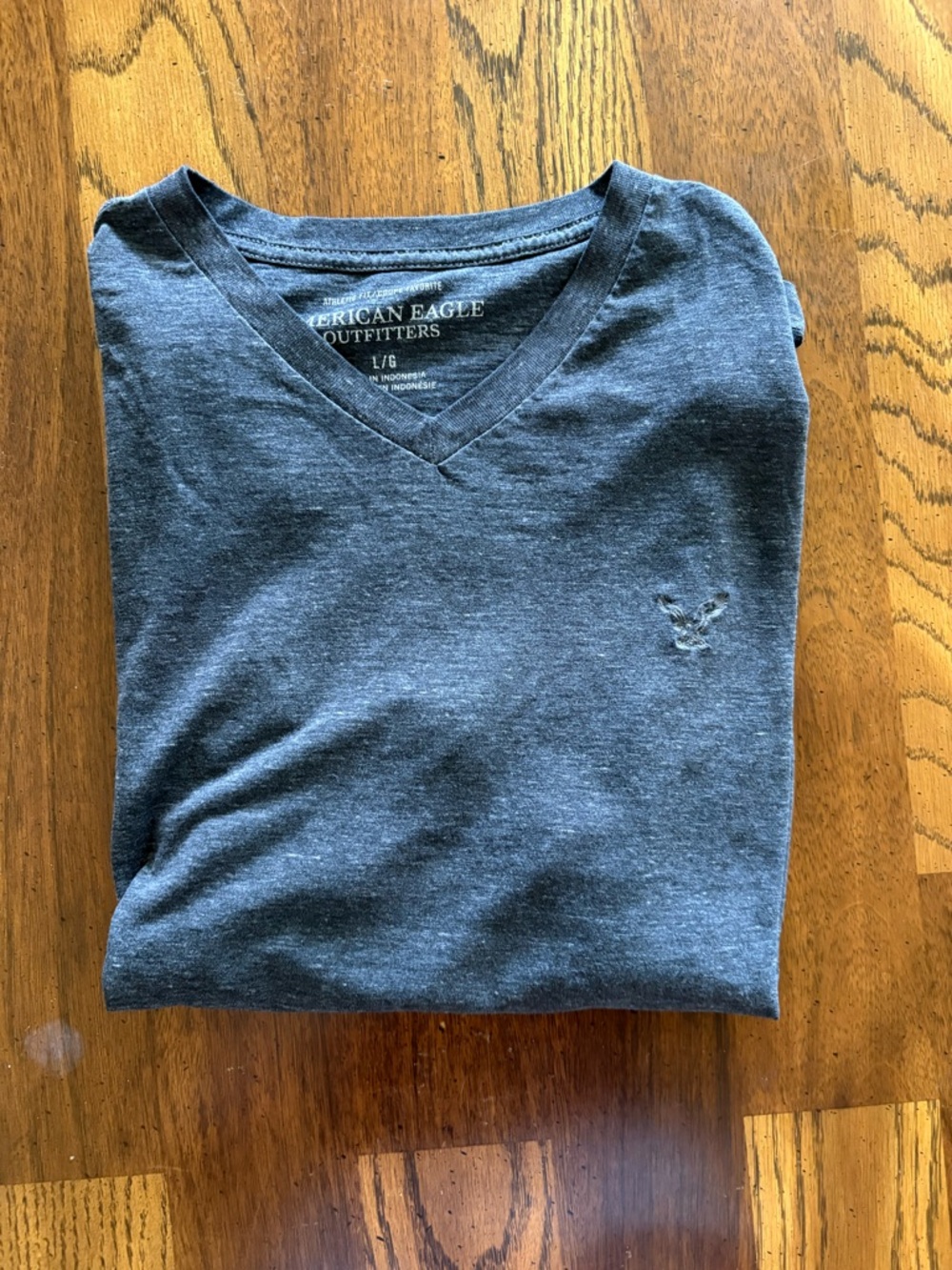 American Eagle Outfitters Men's V-Neck Sweater - Heather Charcoal